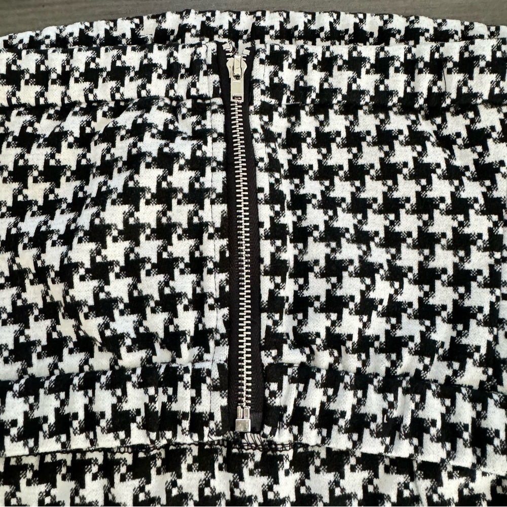 Walter Baker Houndstooth Bandeau Cropped Top black white size S NWT $118 - Picture 5 of 11
